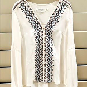 Veronica Beard DREAM Silk Embroidered Blouse, never worn